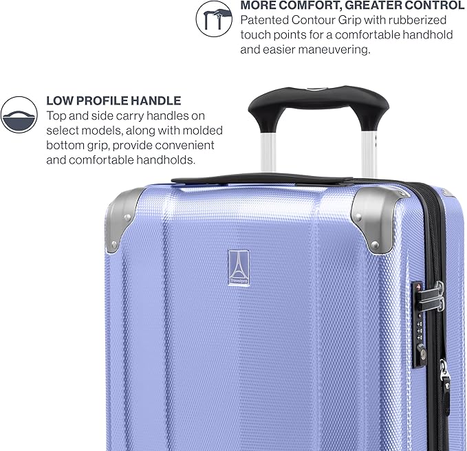 Travelpro Pathways 3 Hardside Expandable Luggage, 8 Spinner Wheels, Lightweight Hard Shell Suitcase, Checked Large 28 Inch, Persian Violet