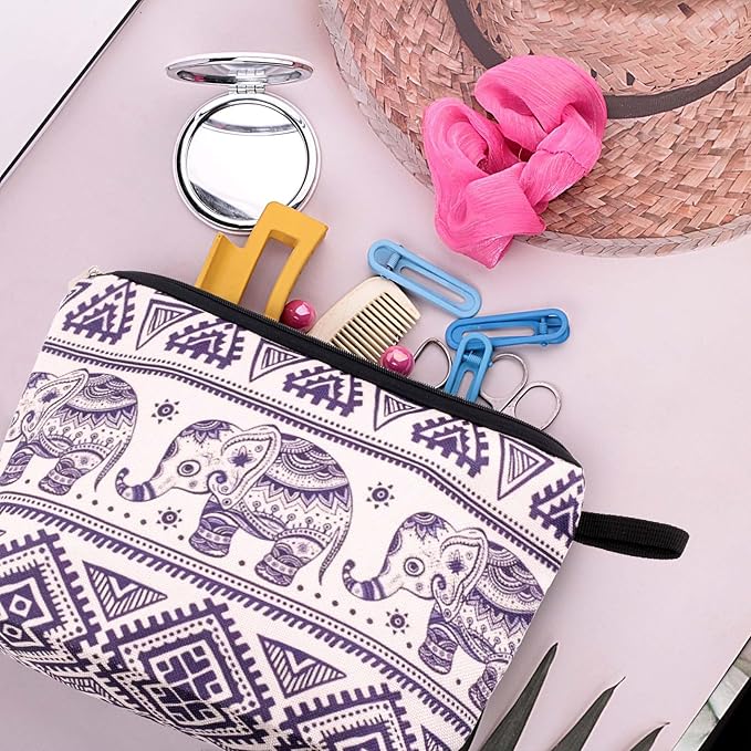 Cute Animal Lovers Gifts Elephant Cosmetic Bag Makeup Pouch with Zipper (elephant)