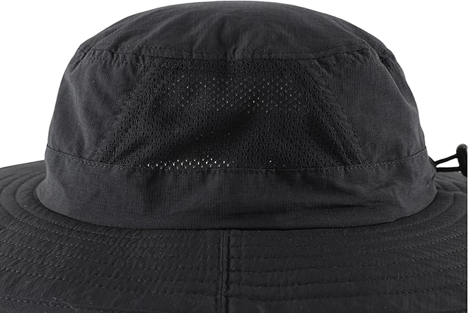 Connectyle Outdoor UPF50+ Men's Sun Hat Foldable Wide Brim Bucket Hat for Fishing Hiking Gardening Breathable Safari Hat