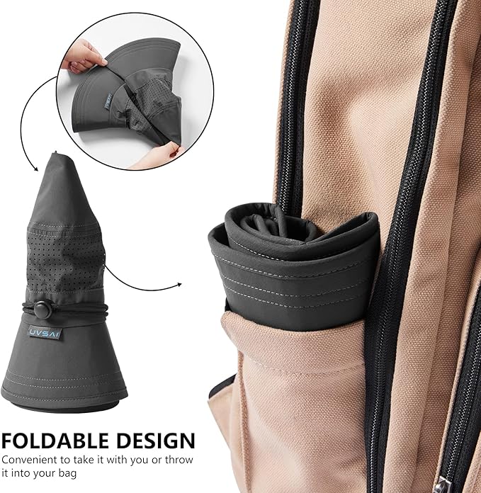 UPF 50+ Bucket Sun Hat with Laser Perforated Mesh Cooling Adjustable Breathable Lightweight for Outdoor Men Women