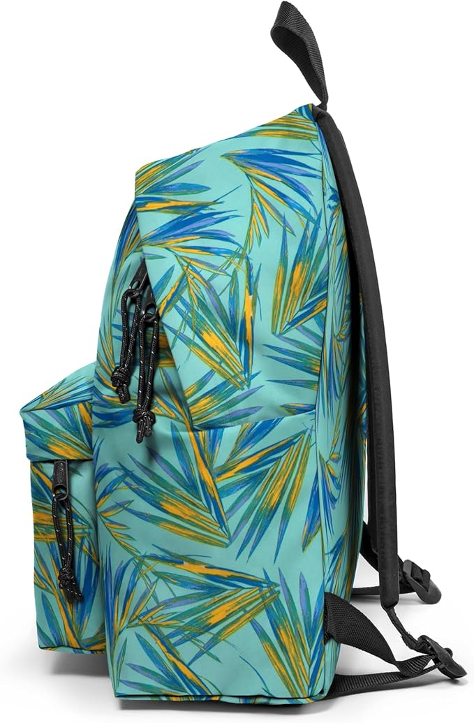 EASTPAK Padded Pak'R – 24L Iconic Backpack with Front Pocket, Water-Resistant Fabric, Vegan Materials & Adjustable Straps, Brize Palm Aqua