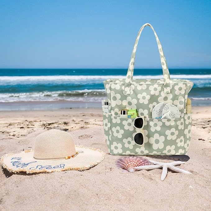 Bluboon Waterproof Beach Tote Pool Bags for Women Ladies Extra Large Carry On Bag With Wet Compartment for Weekender Travel