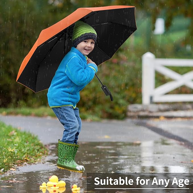 Seniny Windproof Travel Umbrella, Automatic Umbrellas for Rain, Portable & Compact Umbrellas for Backpack, Strong UV for Protection, Folding Small Sun Umbrella for Car, Walking