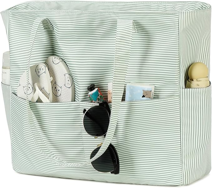 Beach Pool Bags Tote for Women Ladies Large Gym Tote Carry On Bag With Wet Compartment for Weekender Travel Waterproof