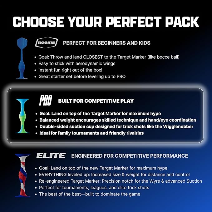 Popdarts PRO Pack Game Set (Fire & Ice) - Indoor, Outdoor Suction Cup Throwing Game - Competition with a POP