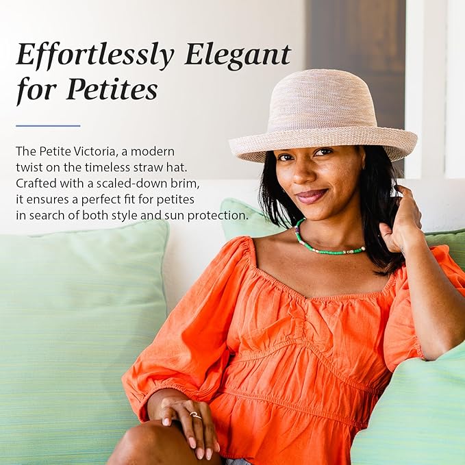 Wallaroo Women’s Victoria Sun Hat – Packable Design | Petite or Medium | Parties, Beach and Outdoor Events