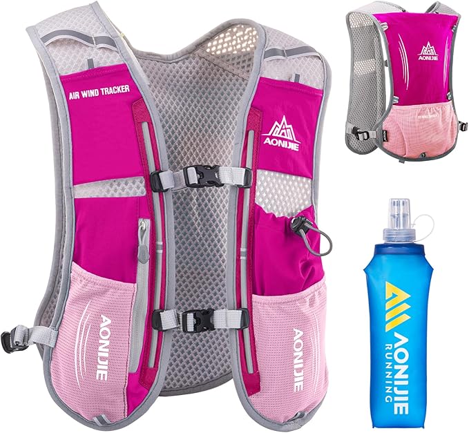 Azarxis Running Water Bottles Flask BPA Free Leakproof Hydration Vest Packs Waist Belt Replacement for Triathlon Marathon Hiking Cycling Climbing Runner