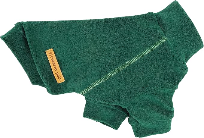 Fitwarm 3 Pack Fleece Sweater - Turtleneck Dog Sweatshirt, Cat Apparel, Dark Green, Teal Green, Olive Green, Large