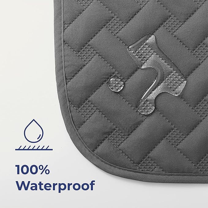 gogobunny 100% Double Sided Waterproof Dog Blanket Soft Pet Bed Cover Reversible Protect Furniture Couch Sofa Car for Puppy Cat Kids (Dark Grey/Light Grey, 30x30 Inch (Pack of 1))