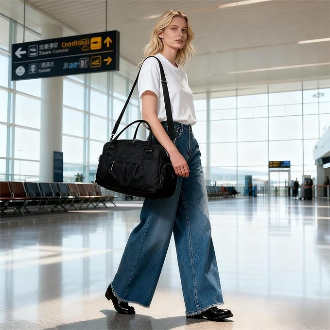 Small Gym Bag for Women, Travel Duffle Bag with Shoe Compartment, Carry on Weekender Bags Waterproof Overnight Bags