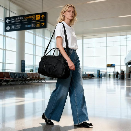 Small Gym Bag for Women, Travel Duffle Bag with Shoe Compartment, Carry on Weekender Bags Waterproof Overnight Bags