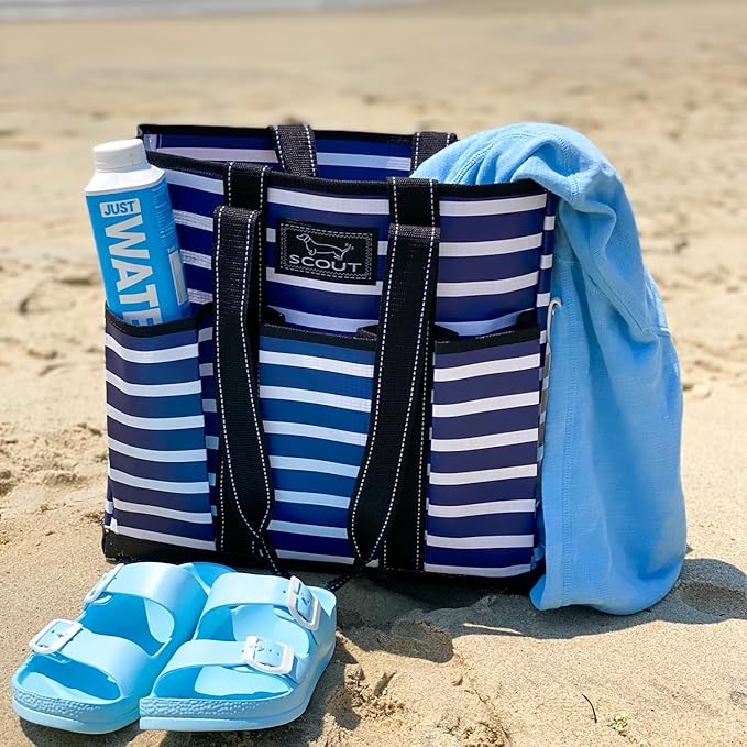 SCOUT Rocket Pocket Tote - Multi-Pocket Travel, Nurse, Teacher, Mom Tote, 7 Pockets Total, Two Sets of Straps, Folds Flat