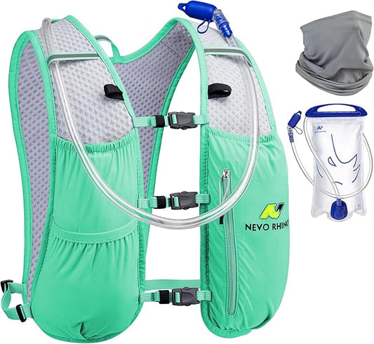 N NEVO RHINO Running Hydration Vest for Women 1.5L Water Bladder Backpack 5L Small -Lightweight Breathable Hydration Vest for Hiking Trail Running Cycling Marathon for Women