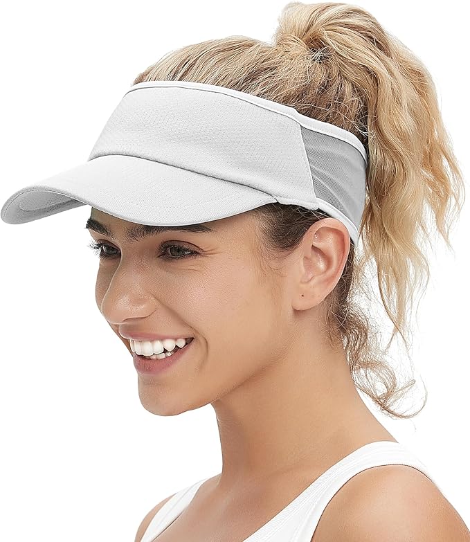 Sun Visor Hats for Men Women Lightweight Portable Stretchy Sun Hat for Running Tennis Golf