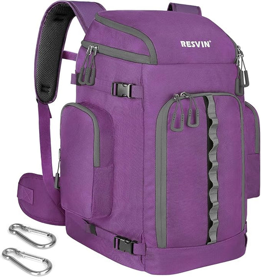 Ski Boot Bag, 65L Durable Travel Backpack, 1680D Nylon Waterproof Snowboard Boot Bag, Skiing and Snowboarding Travel Luggage for Helmet, Goggles, Gloves, Outerwear & Accessories