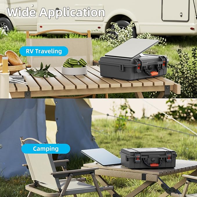 Starlink Mini Case, Starlink Mini Hard Waterproof Travel Case for With Molded Foam for Accessories, Lockable Storage Bag Grey