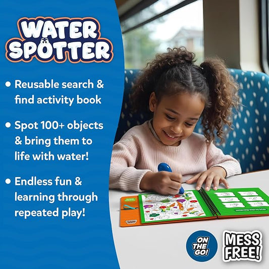 Skillmatics Reusable Search & Find Book - Water Spotter, Mess-Free Learning Activity, Stocking Stuffers, Christmas Fun, Travel Toy, Gifts for Boys & Girls Ages 4, 5, 6, 7, 8