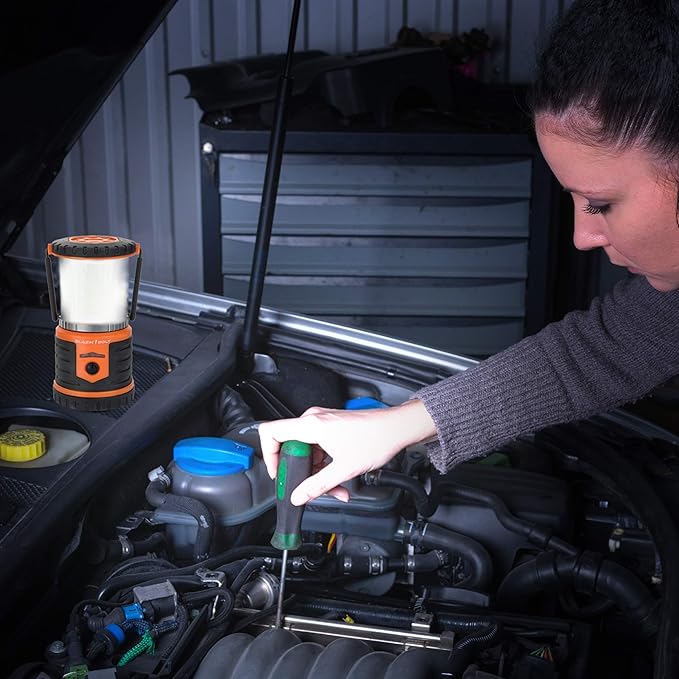 Blazin Bolt Rugged USB Rechargeable Lantern | 6000mAh Power Bank | 400 Lumen | 400 Hours of Light | 6 Modes | Camping, Emergency, Power Outage, Storm, Blizzard, Hurricane Survival