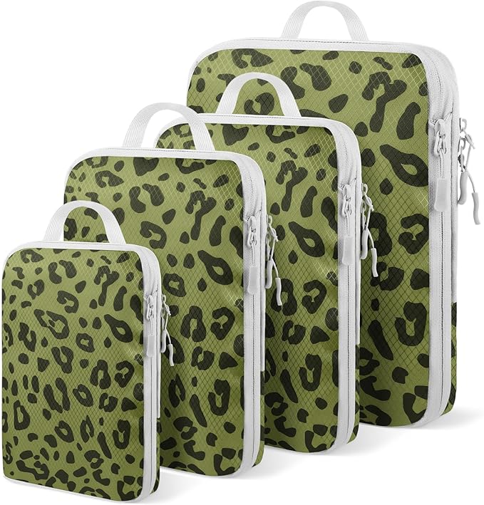 4-Piece Packing Cube Set - Lightweight Luggage Organizers for Travel, Vacation and Suitcases - Durable Accessories with Compression
