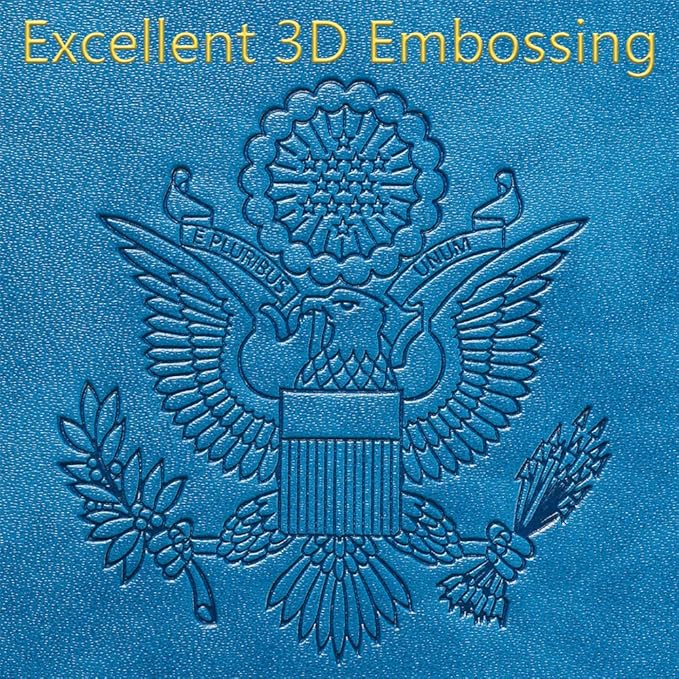 Passport Holder Cover Wallet RFID Blocking Leather Card Case Travel Accessories for Women Men (Blue)