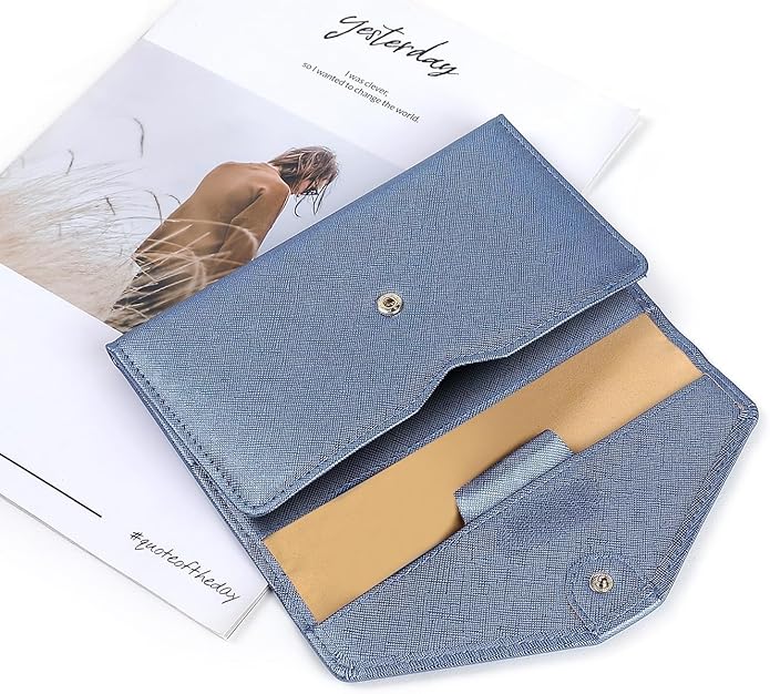 Vintage Style Genuine Leather Unisex RFID Blocking Passport Holder Travel Organizer