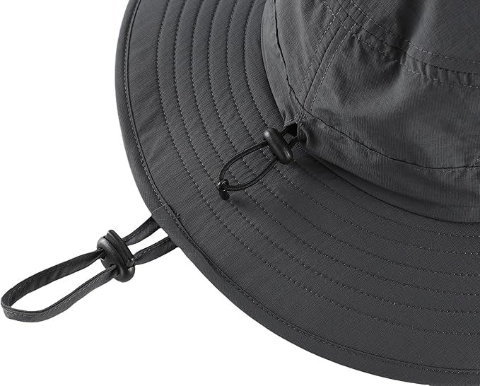 Connectyle Outdoor UPF50+ Men's Sun Hat Foldable Wide Brim Bucket Hat for Fishing Hiking Gardening Breathable Safari Hat