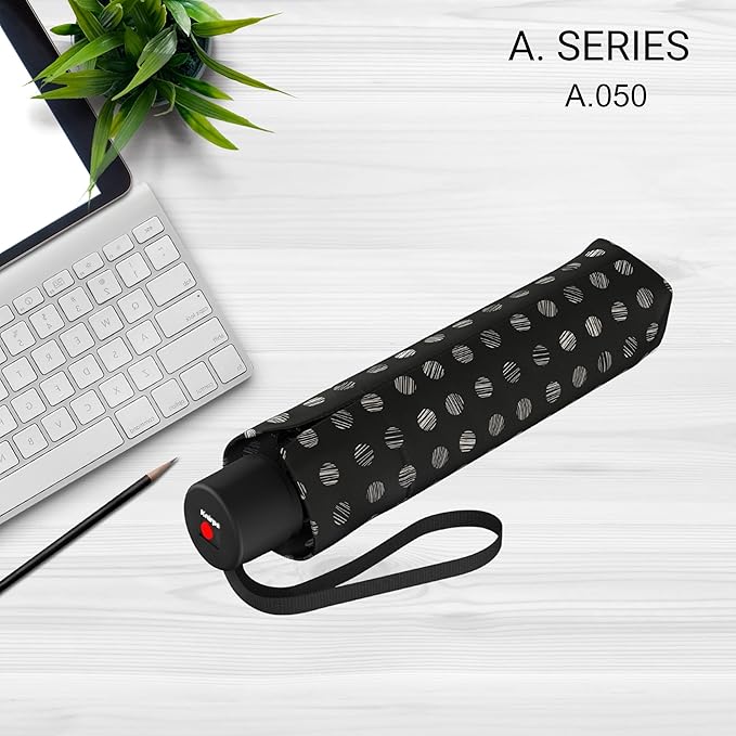 Knirps A.050 Navy Manual Open Close Travel Rain Umbrella for Adults – Ultra Lightweight, Compact Windproof 38.5" Water Resistant Canopy, Steel Aluminum Frame, Travel Case Included