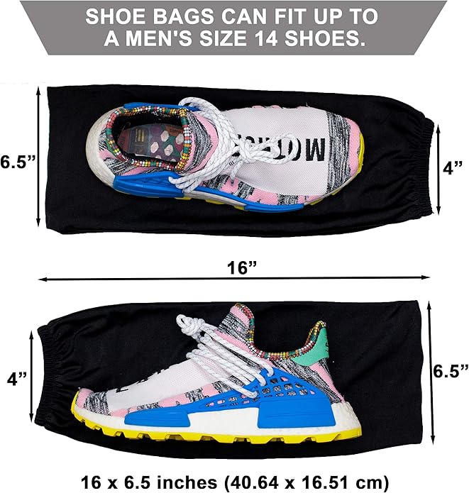 Deluxe Shoe Storage Bag | Elastic Closing –Durable Bag for Shoes | 10 Colors | MADE IN USA