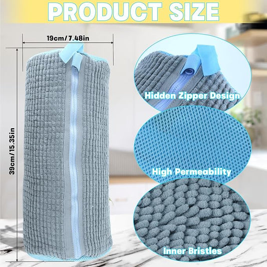 2PCS Shoe Washing Machine Bgs,Laundry Shoe Bags for Washer and Dryer, Reusable and Durable Zipper Sneaker Shoe Washing Bag, Tennis Shoe Cleaning Bag for All Shoe Types (Grey)