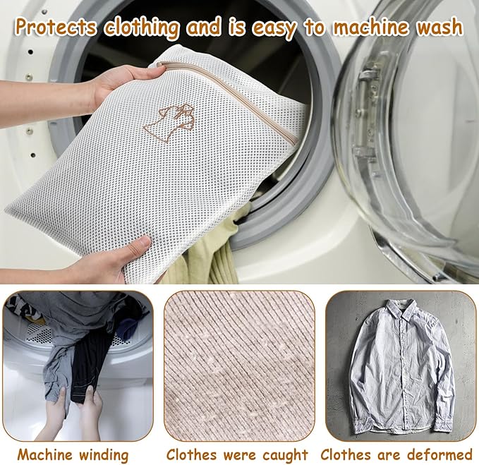 3 Pcs Delicate Laundry Bag, Mesh Laundry Bags For Delicates With Zipper, T-Shirt Laundry Bags, Small Durable Sock Embroidery Bag, Travel Clothing Storage Bags for Socks Underwear Baby Clothes Swimsuit