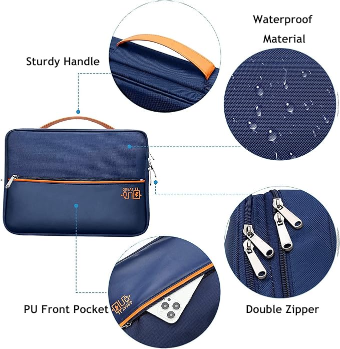 Electronics Travel Organizer, Double Layer Cable Organizer Bag Waterproof Electronics Accessories Storage Bag for Charger, Phone, Power Bank, Hard Drive, Cord, Tablet
