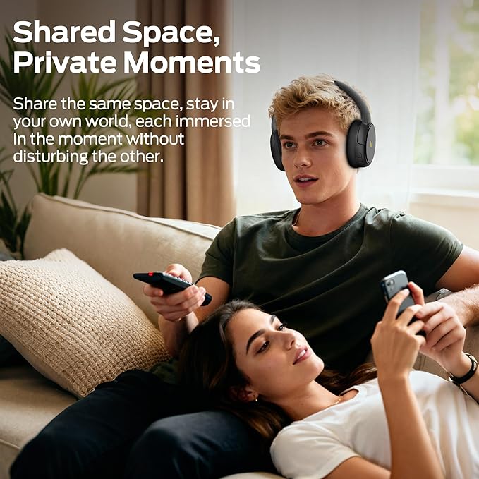 Monster TVlink 300 Wireless Headphones, TV Headphones Wireless for Seniors with Transmitter Charging Base, Over Ear Headphones with Bluetooth 5.3, 45H Playtime, No Audio Delay, Comfortable Fit