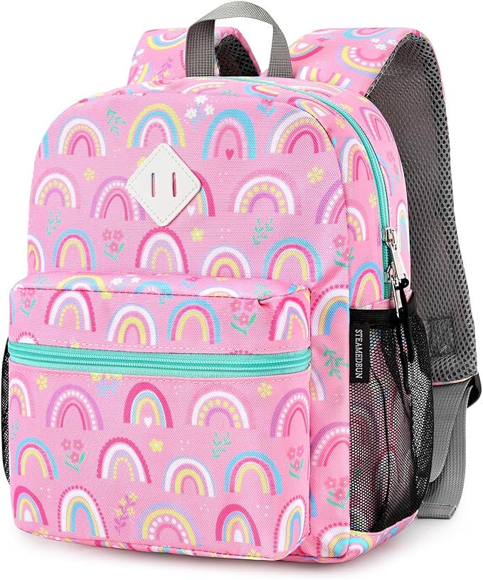 STEAMEDBUN Toddler Backpack for Boys 2-4,Rainbow Preschool Backpack for Baby Daycare,Mini
