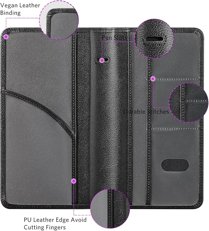 CoBak Car Registration and Insurance Holder - Vehicle Glove Box Car Organizer,Auto Truck Comparment Accessories Case with Magnetic Closure for Driver License,Cards