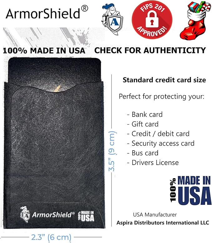 Semper Paratus Gear RFID Blocking Credit Card Sleeves Protectors TYVEK 100% MADE IN USA - For Travel wallet, pocket or purse. Safeguard against identity theft (GRAY-5PACK)