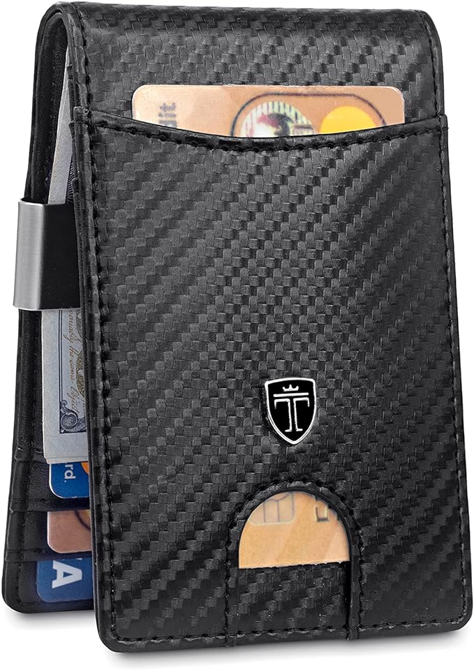 TRAVANDO Money Clip Wallet RIO - Mens Wallets slim Front Pocket RFID Blocking Card Holder Minimalist Mini Bifold Gift Box