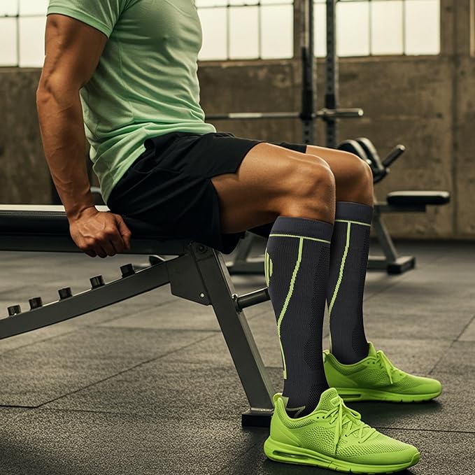 Compression Socks for Women Men Circulation Knee High 8 Pairs for Nurses, Running, Travel, Athletic