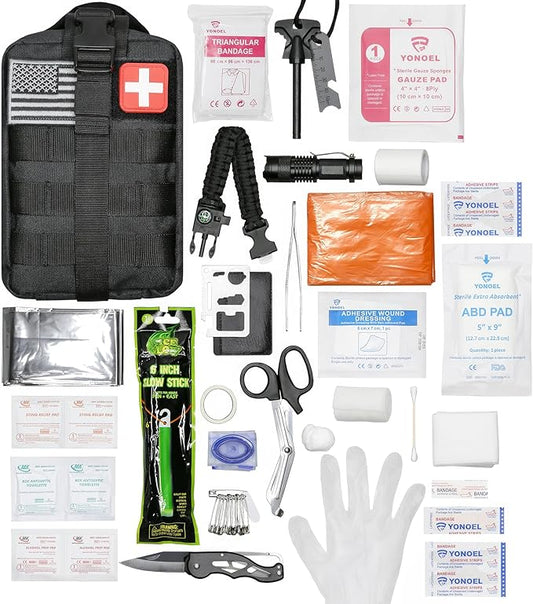 EMT 1st Emergency Responder First Aid Kit | Medical Trauma Bag for Disaster Preparedness | Perfect for Wilderness, Camping, Home, Car, & Office | Our Lightweight Kits