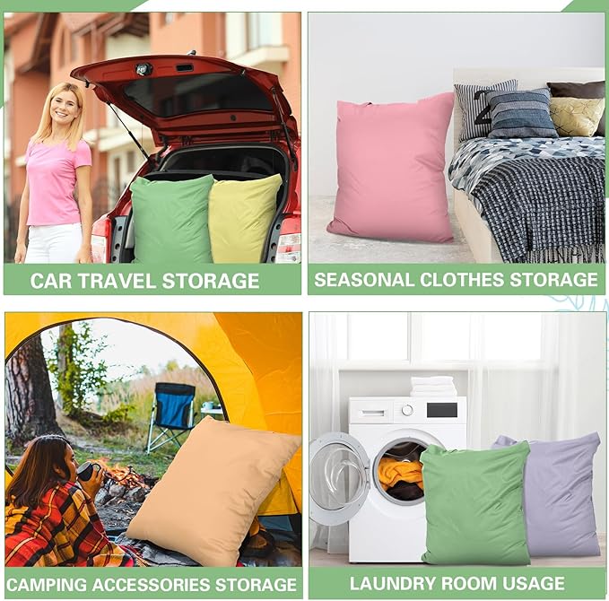 SATINIOR 5 Pcs Large Travel Laundry Bags with Handle Waterproof Washable Dirty Clothes Bags