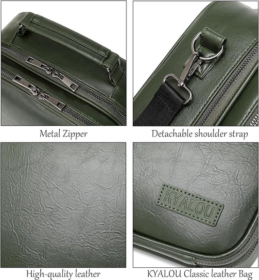 KYALOU Electronics Travel Organizer, Large Electronic Accessories Cable Case with Adjustable Dividers, Waterproof Tech Storage Bag Gifts with Double Layers for Cord, Charger, Power Bank - Olive Green