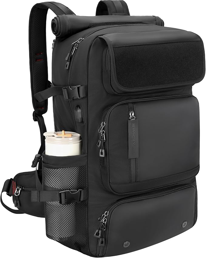 60L Convertible Carry On Backpack&Duffle Bag&Weekender Bag with 17" Padded Laptop Sleeve, USB Charging Port, Shoe Compartment for Men Women, Travel, Tactical, Gym, Hiking, Overnight Trips