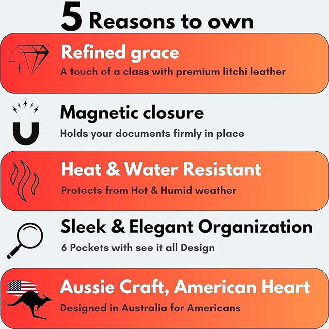 Premium Leather Magnetic Shut Car Registration & Insurance Card Holder, Glove Box Organizer for License, Cards & Documents: Beige