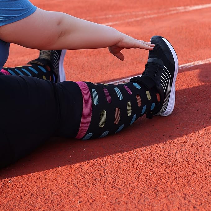 Wide Calf Compression Socks for Women & Men Extra Large Size Support Socks for Nurses Running Pregnant Travel, 15-20 mmHg