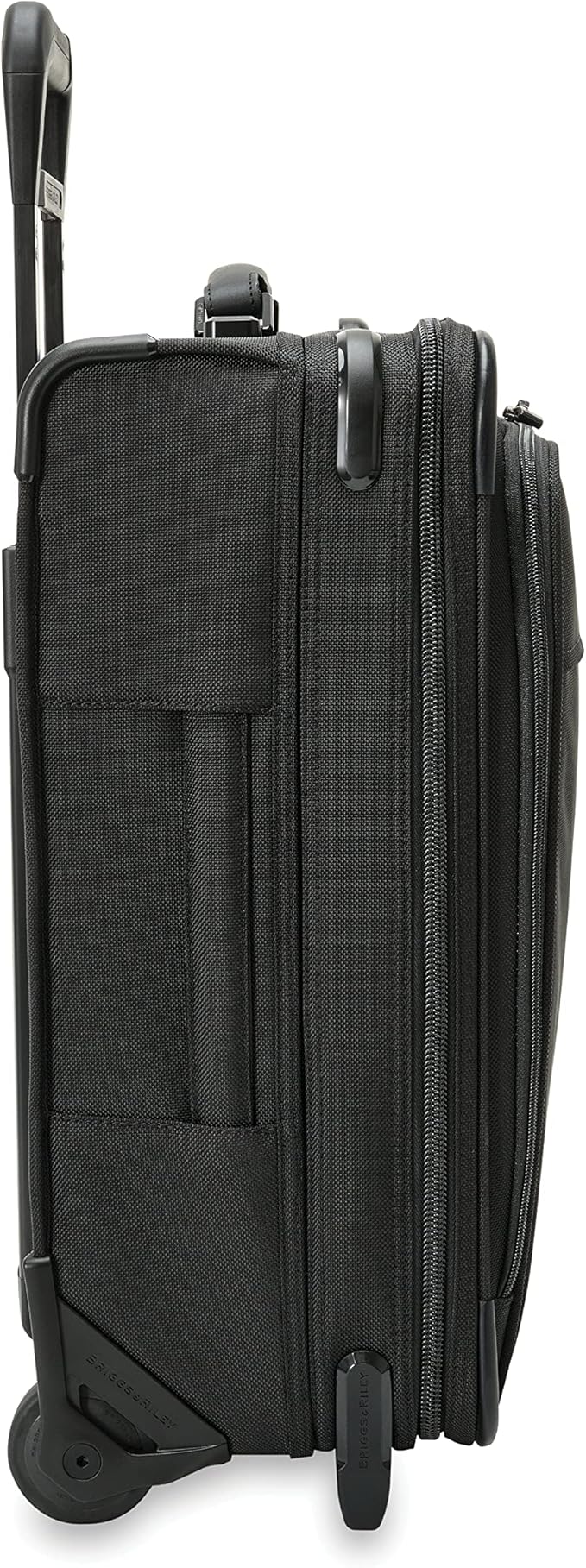 Briggs & Riley Global 2-Wheel Expandable Carry On - Luggage for International Travel, Suitcases with Wheels, Softside Rolling Bag for Men & Women, Self-Repairing Zipper - Baseline Collection, Black