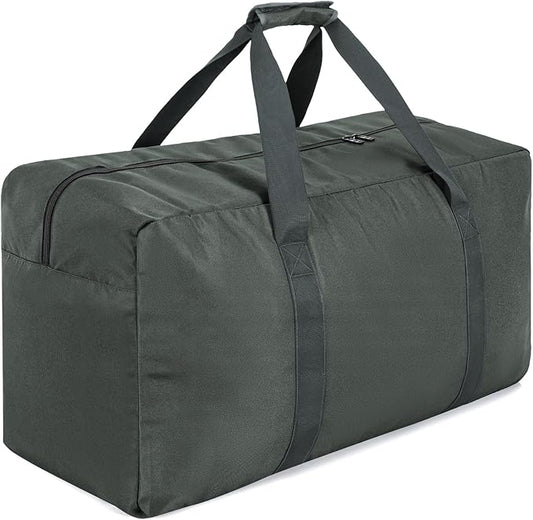 Large Travel Duffle Bag, 102L Gear Bag for Men and Women, Storage Bag Ideal for Overnight Camping and Weekend Getaways, Dark Gray