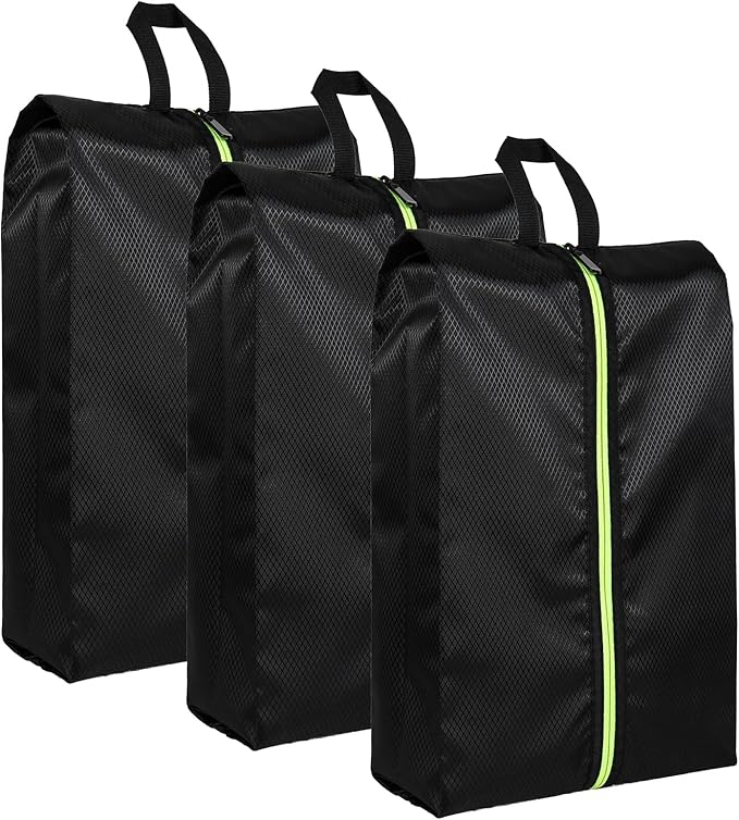 Shoe Bags for Travel - Set of 3 Pack Large Capacity Oxford Fabric Shoe Bags, Multi-Functional Dust-Proof and Waterproof Men & Women Travel Shoe Bag(Black)
