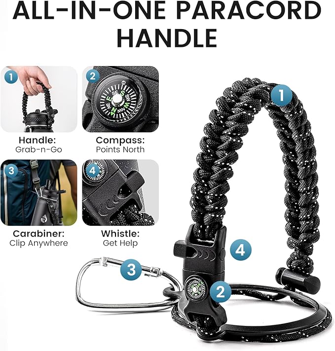 32oz Insulated Water Bottle, Triple Wall Vacuum Stainless Steel Water Bottles - Keeps Cold 48H, Reusable Metal water flask Jug for Gym, Sports, Camping, Hiking,Travel, Starry Sky-Black