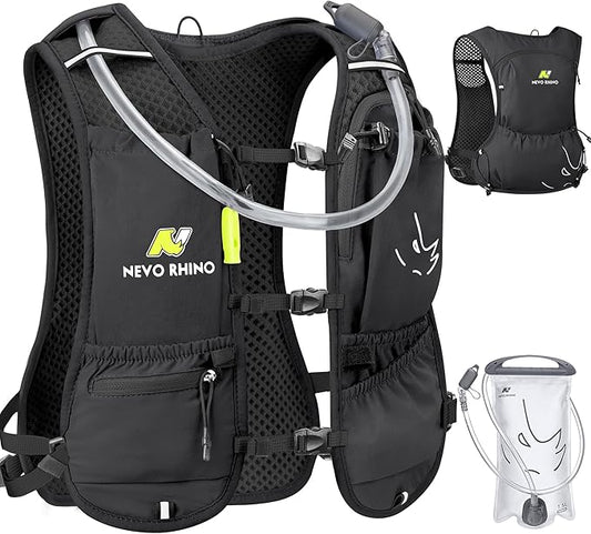 Running Vest with Water Bladder 1.5 Liter, Small Hydration Water Vest, Lightweight Hydration Pack Multi-Pocket 11x - for Hiking Race Trail Marathon for Women Men