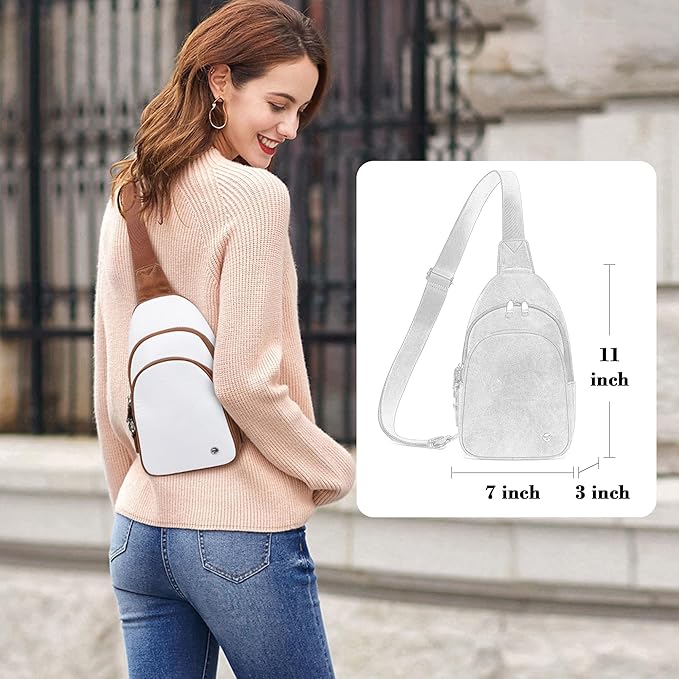 INICAT Crossbody Sling Bags Fanny Packs Valentine's Day Gifts Vegan Leather Travel Vacation Essentials Purses Women