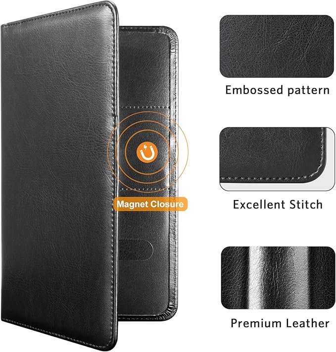 CoBak Car Registration and Insurance Holder - Vehicle Glove Box Car Organizer,Auto Truck Comparment Accessories Case with Magnetic Closure for Driver License,Cards